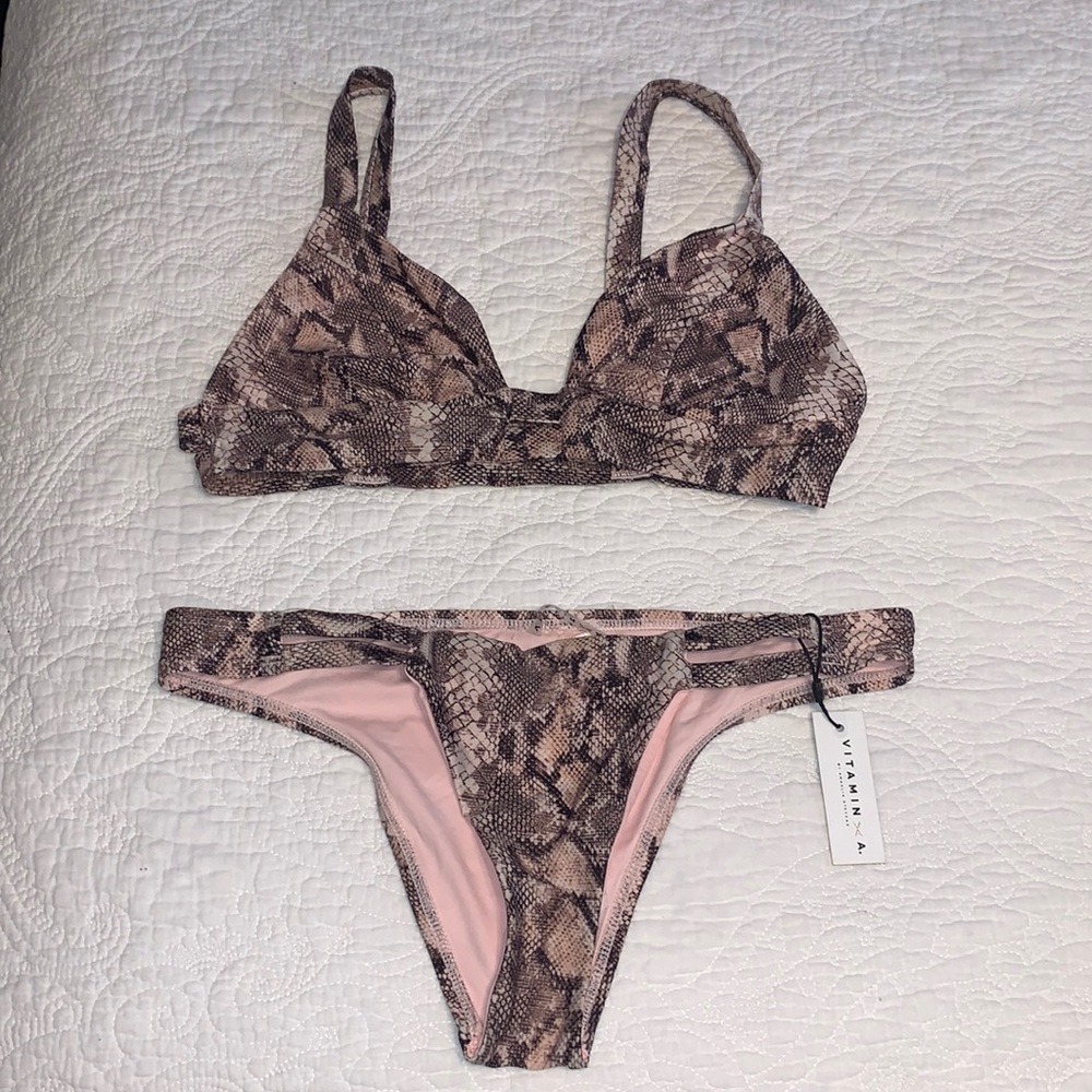 BNWT - Vitamin A Snakeskin Swimsuit